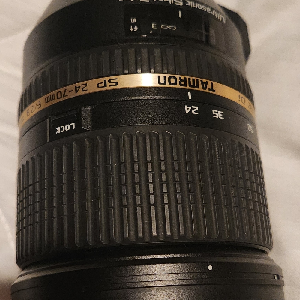 Black and Gold Camera Lens